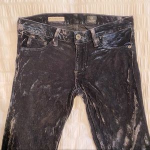 AG Crushed Velvet Legging Ankle Pants
